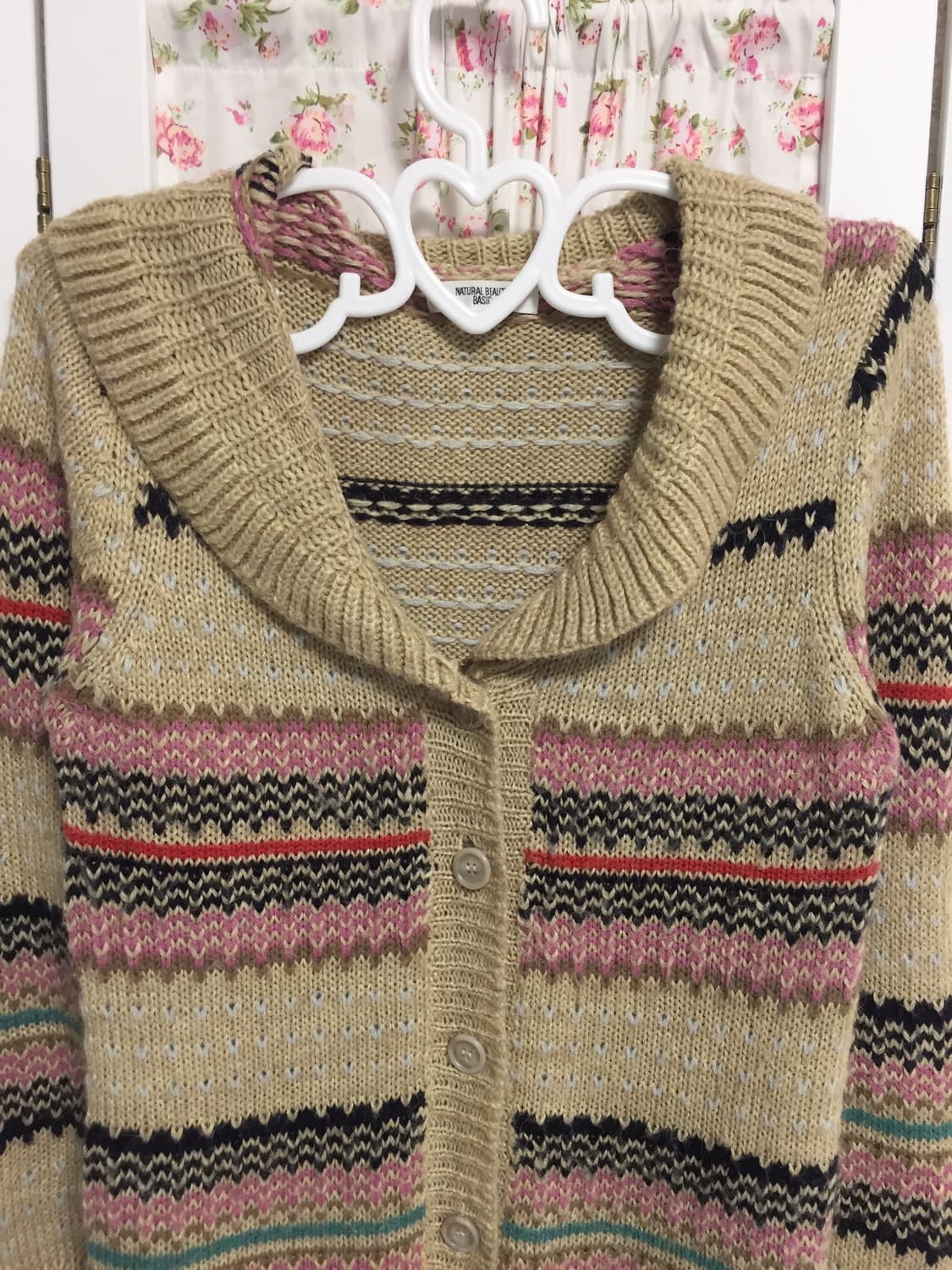 빈티지 베이지 니트 가디건 상품이미지2