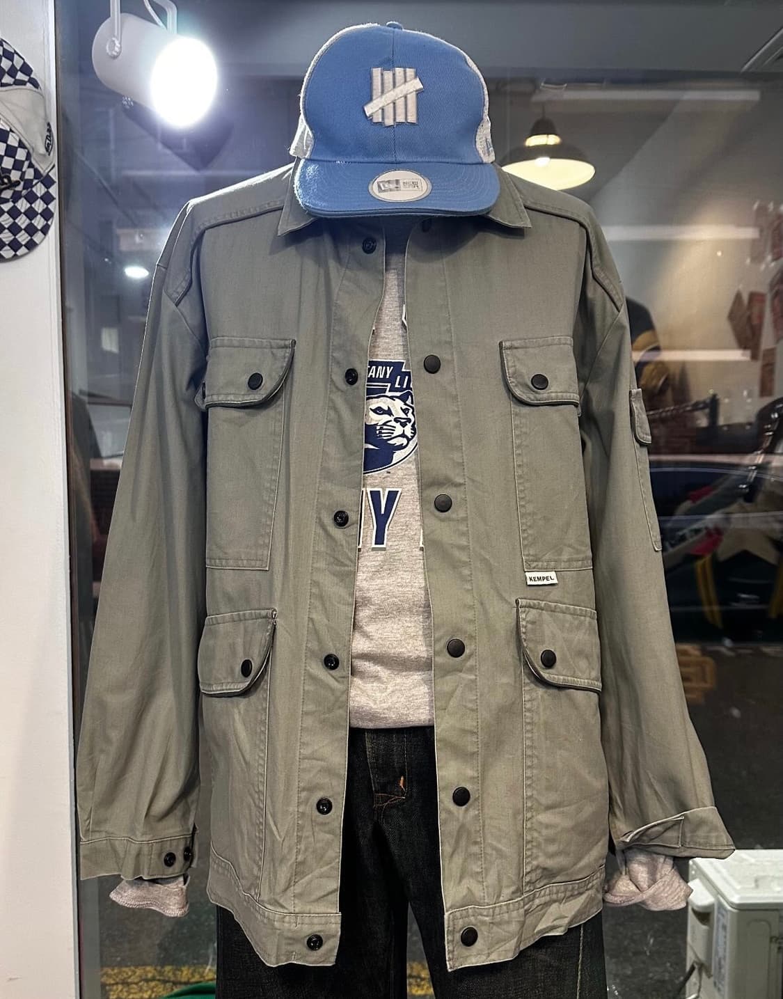 USA 켐펠 미디엄그레이 포켓 워크 필드 자켓L 상품이미지1