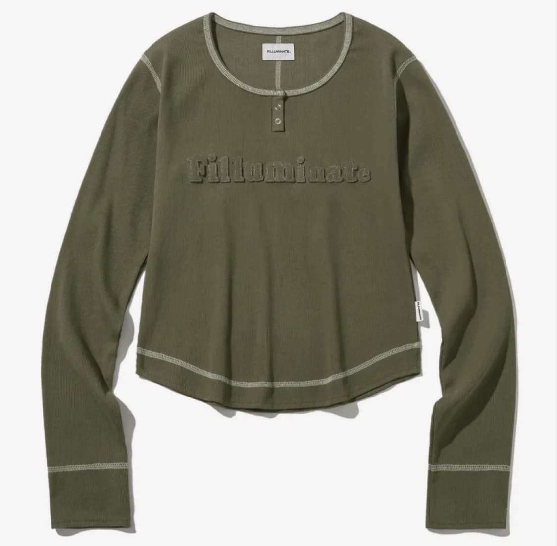✨필루미네이트 카키 버튼 롱슬리브✨ 상품이미지1