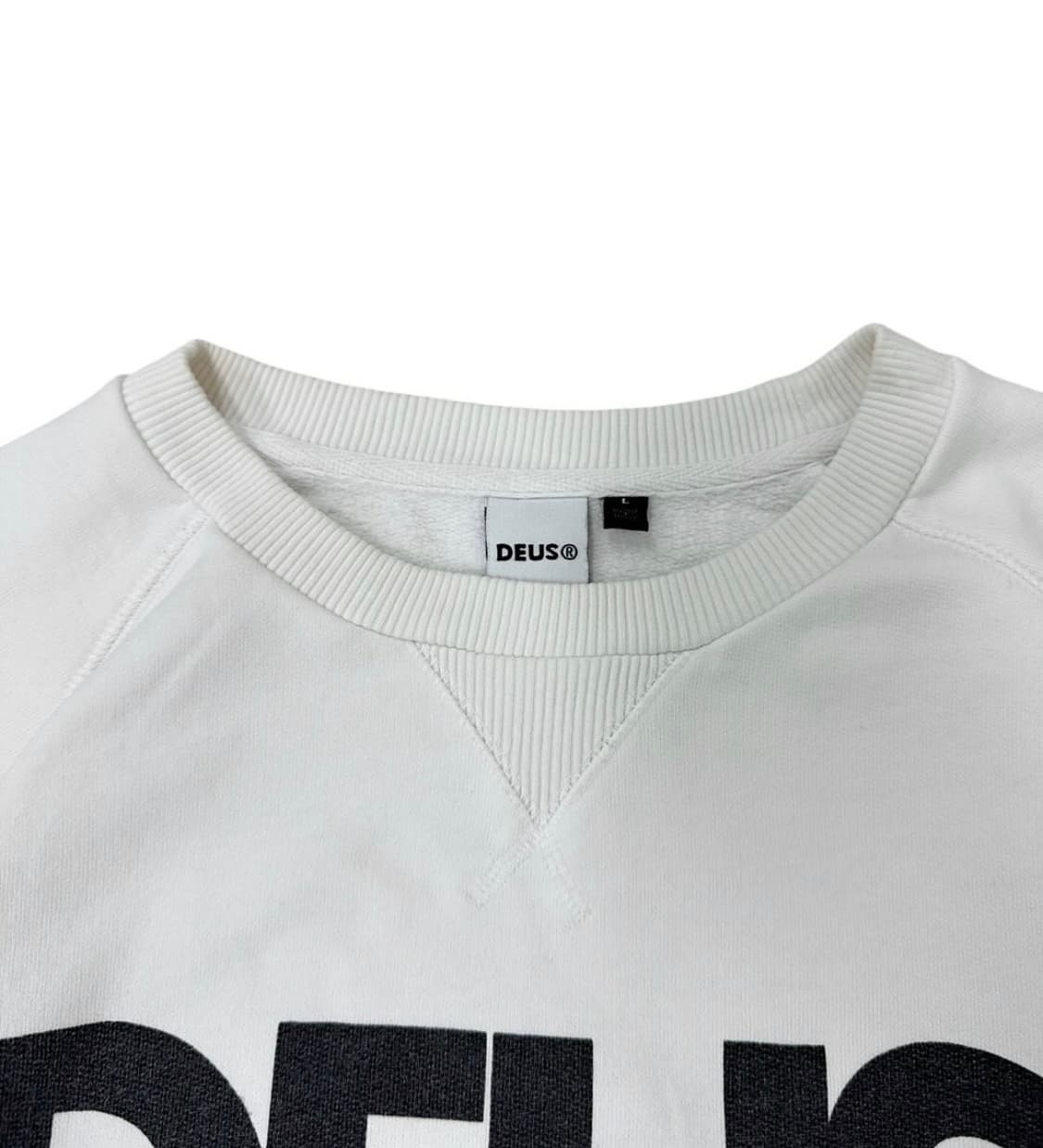 데우스 맨투맨 스웻셔츠 화이트 (L) 상품이미지3