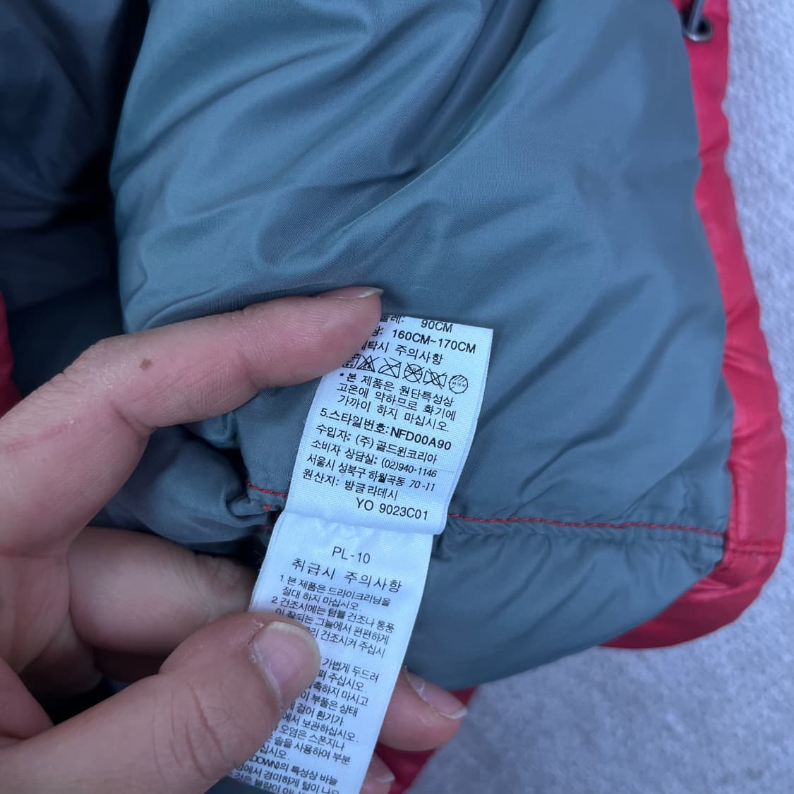 W 100 노스페이스 핑크 눕시700 패딩 상품이미지9