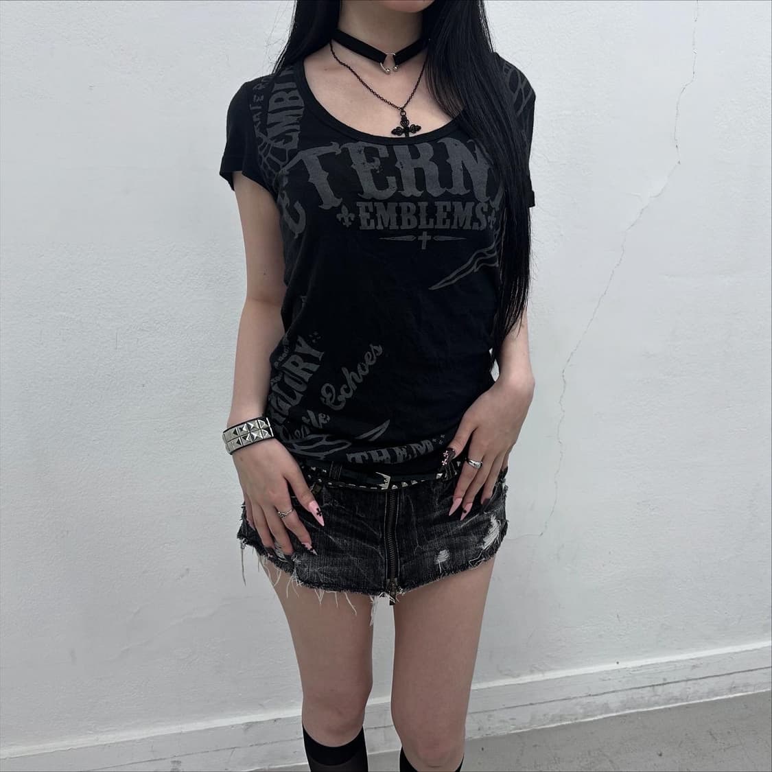  Glitz back wing print short 상품이미지1