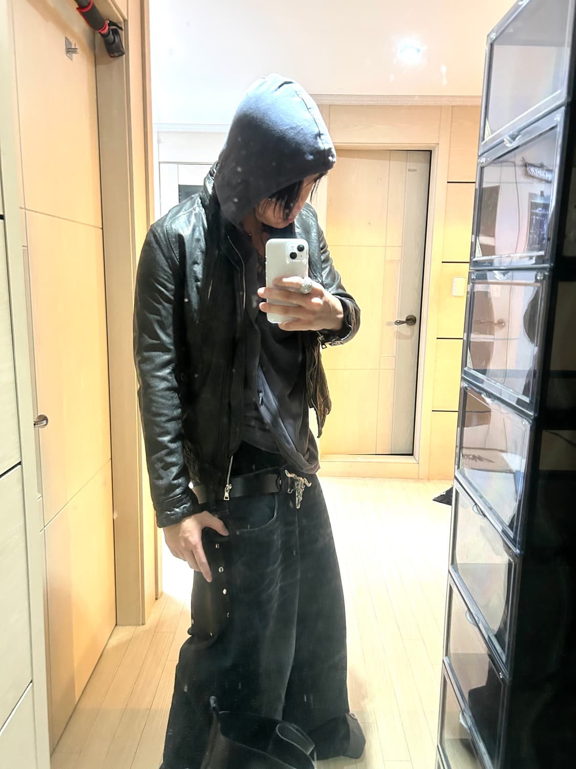 Sheep skin Leather Rider Type jacket 상품이미지5