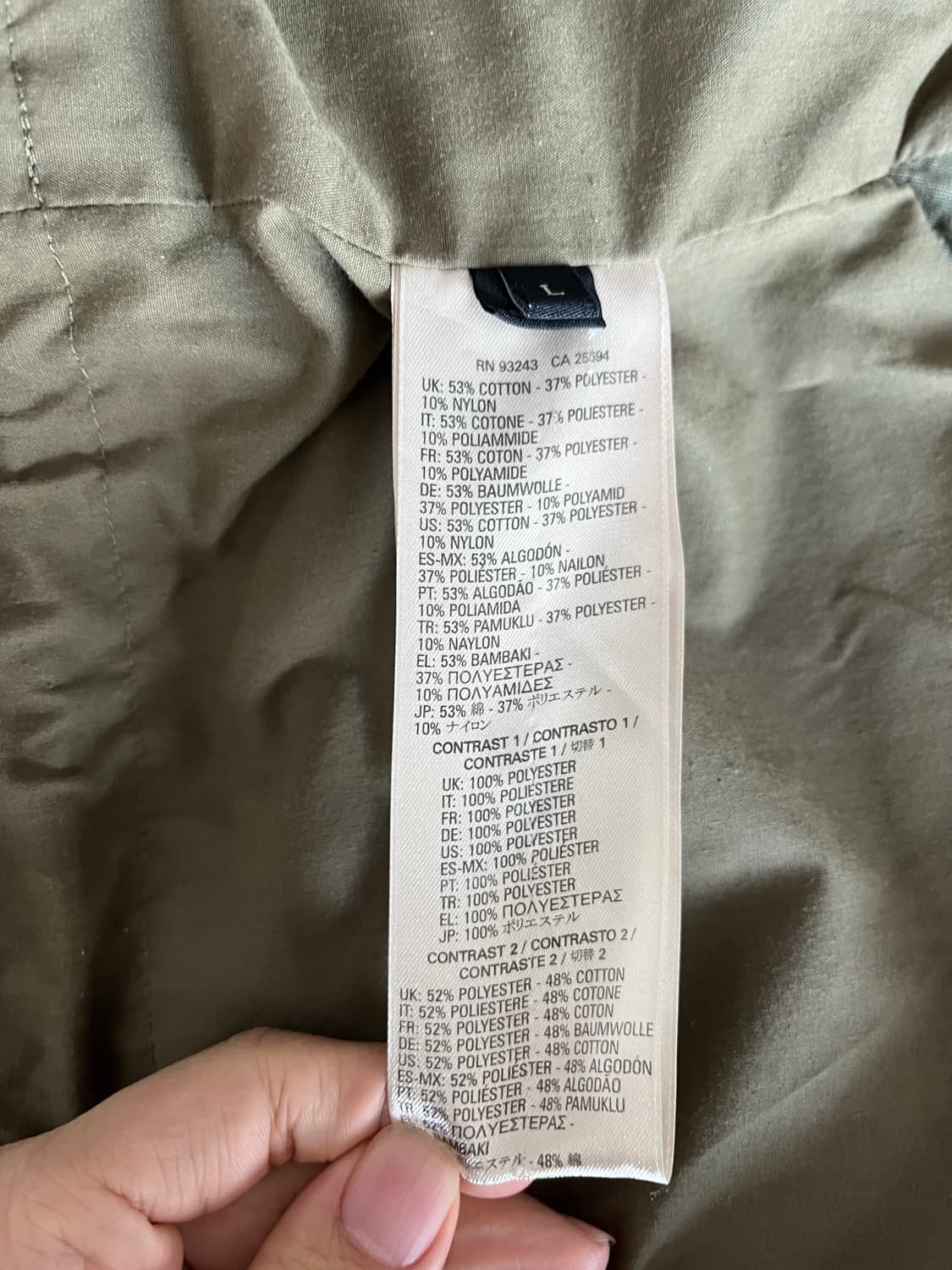 디젤 밀리터리 야상 L 상품이미지4