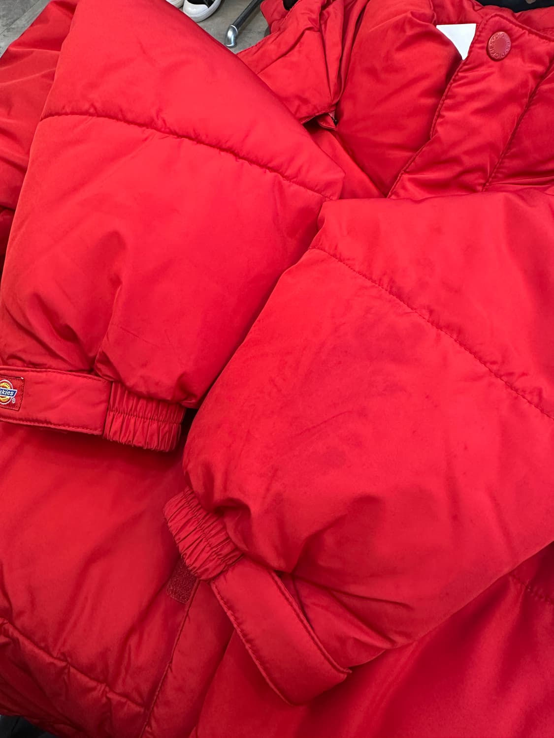 XL) 디키즈 레드 폴리 하프 패딩 상품이미지9