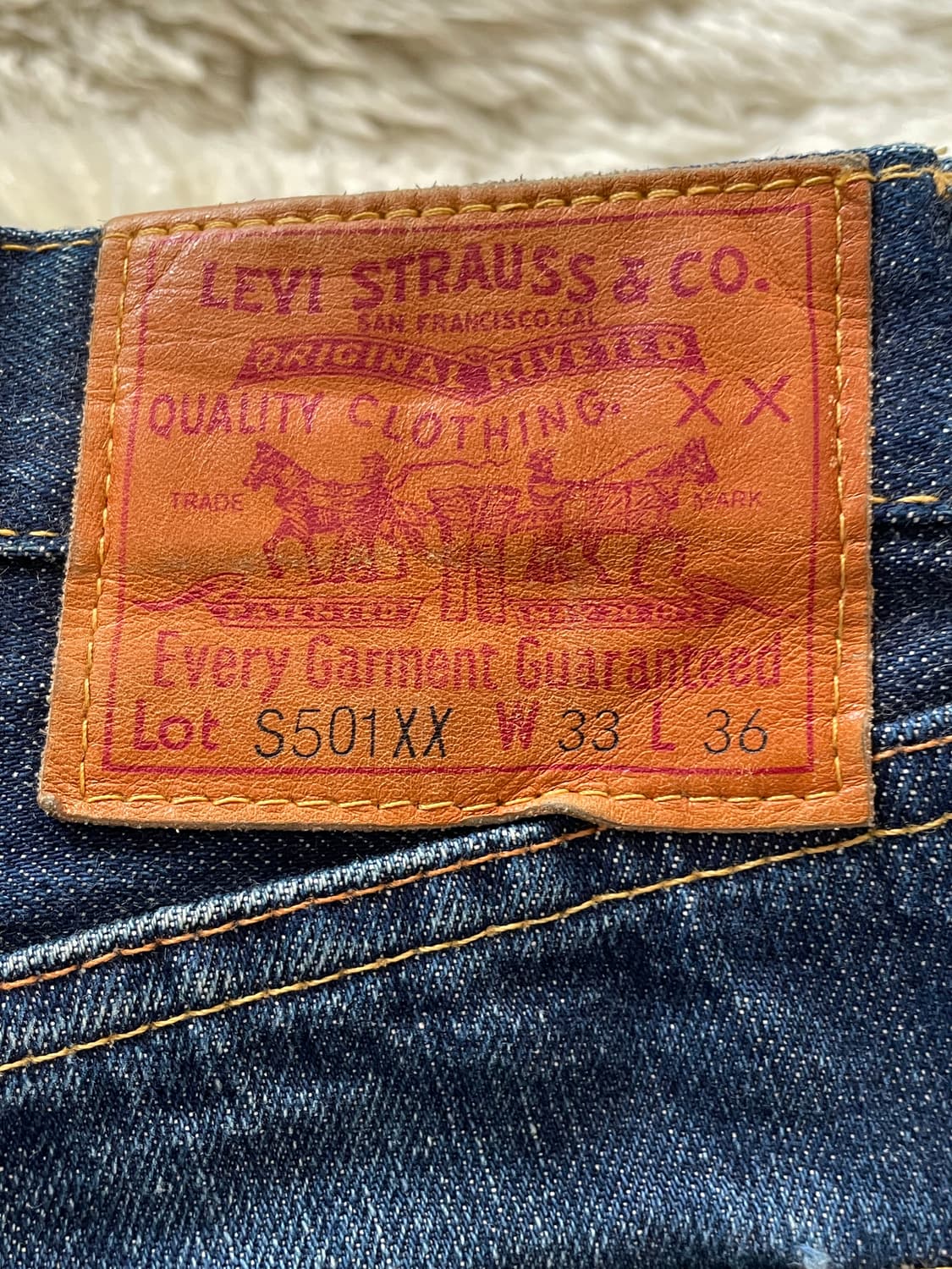 usa 리바이스 S501XX 셀비지 데님 반바지팬츠 발렌시아공장 상품이미지2