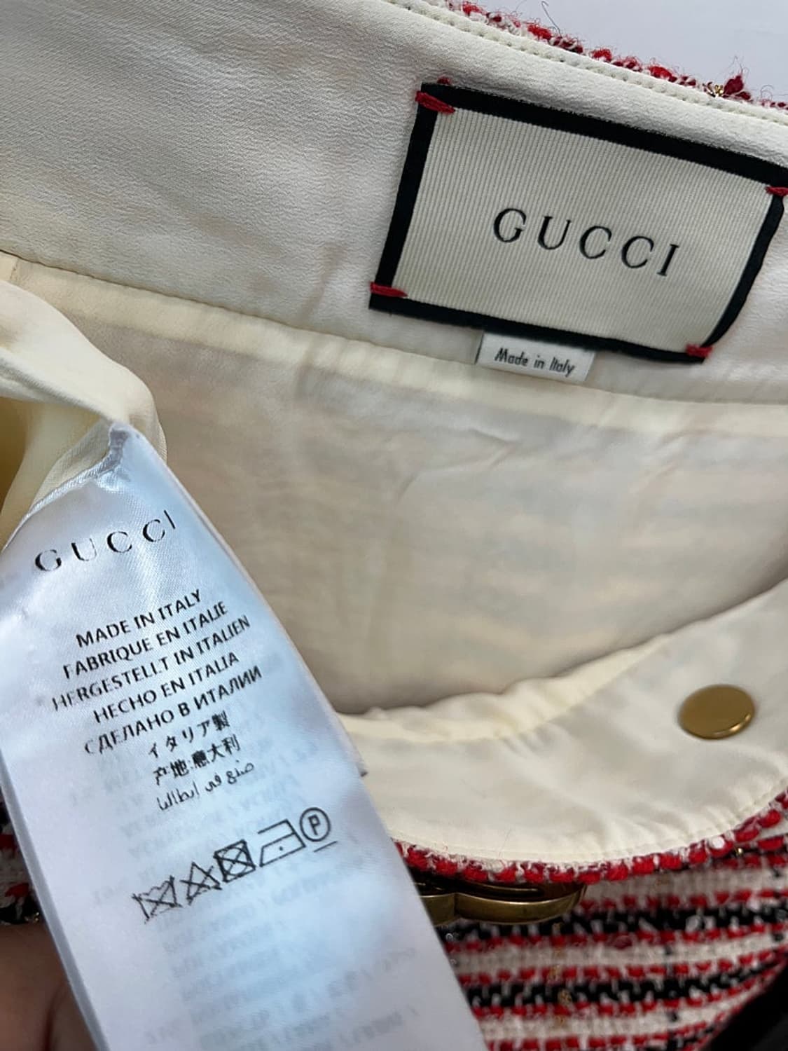 여) 구찌 GG금장 트위드 스커트  상품이미지6