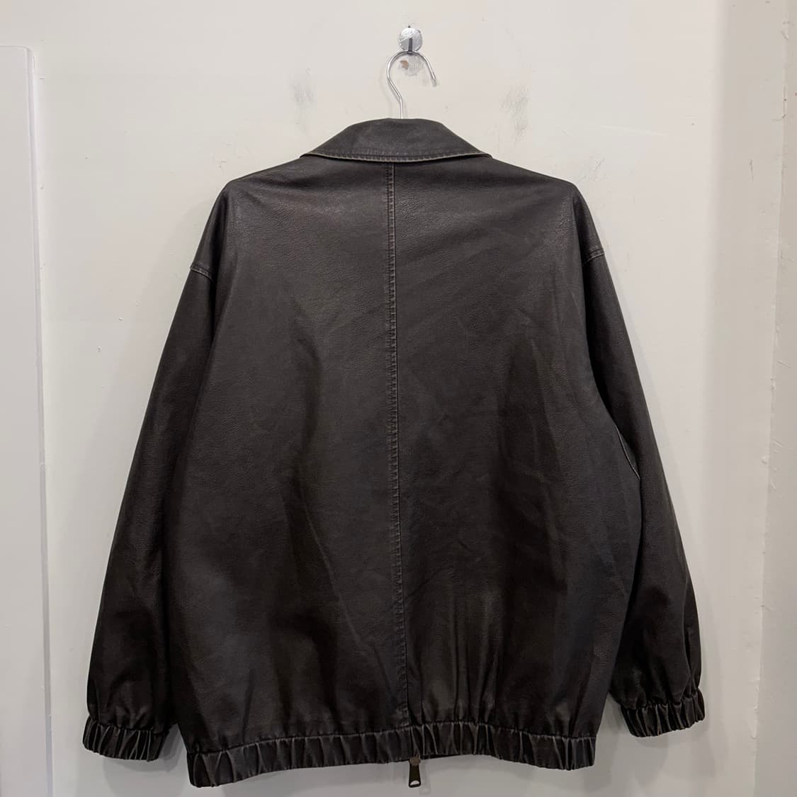 LDVLM 유니섹스 워시드 비건 레더자켓 상품이미지5