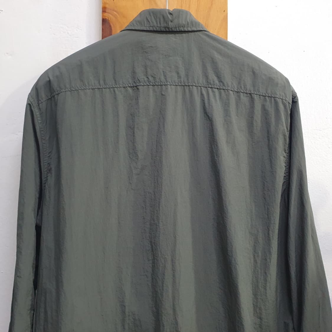 올젠 카키색 오버핏 긴팔남방(105) 상품이미지7