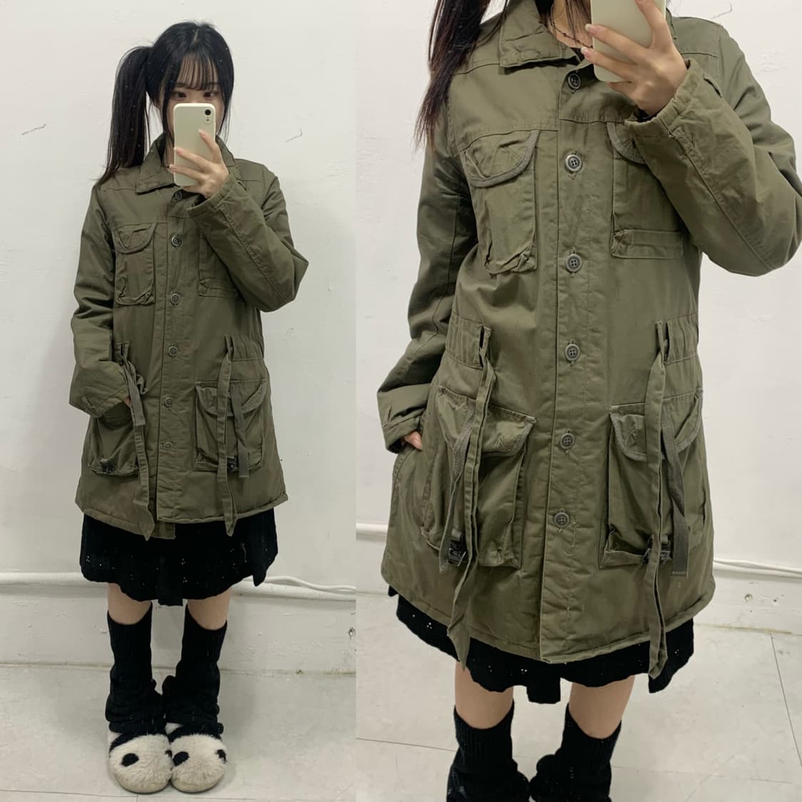 [Q.A] 야상 y2k 하이넥 자켓 상품이미지1