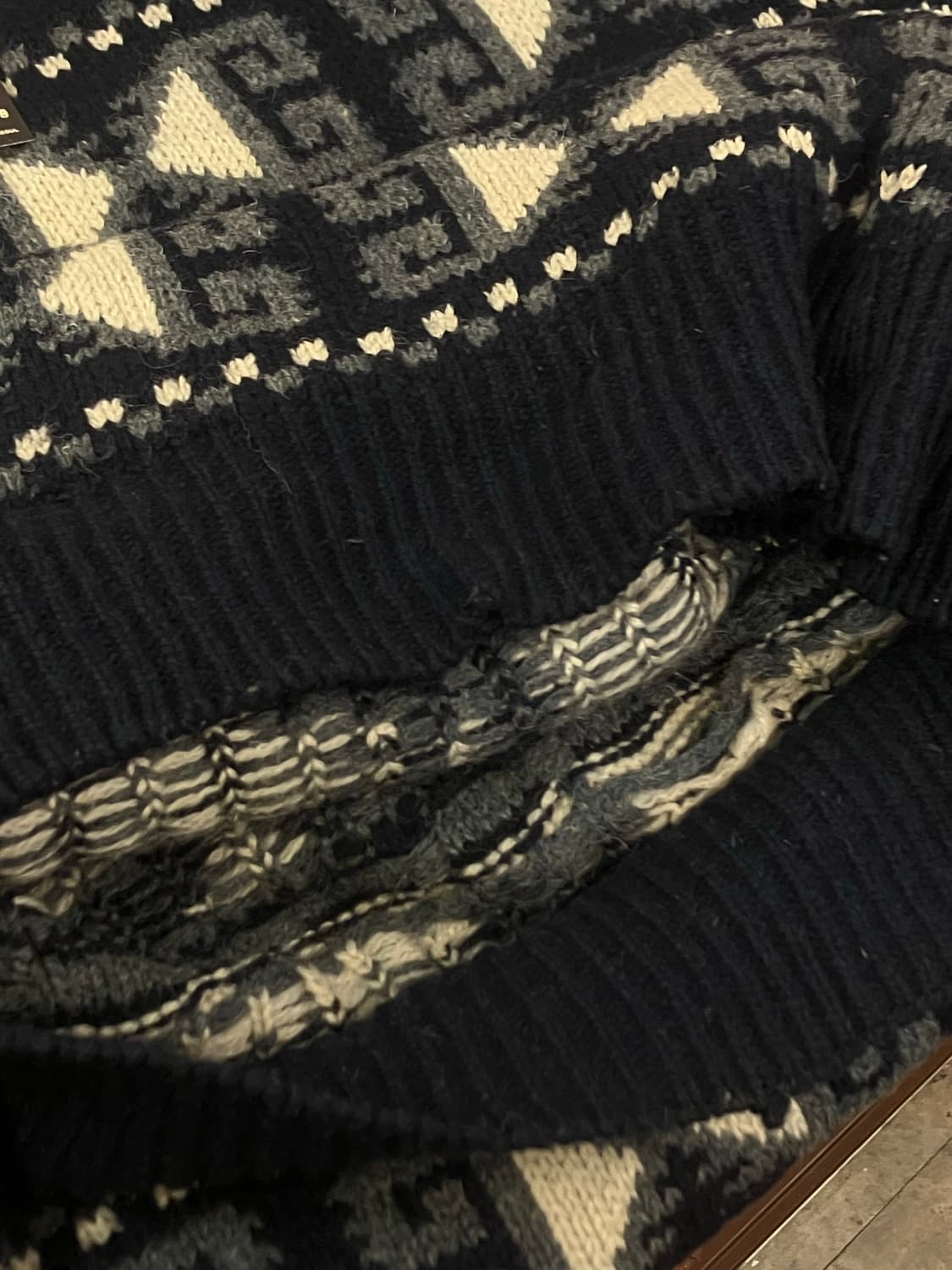 빈티지 무늬 니트 네이비 #csz2328 상품이미지5