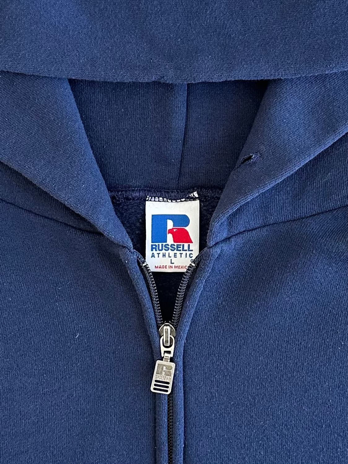 90s 빈티지 러셀 후드집업 네이비 L 상품이미지6