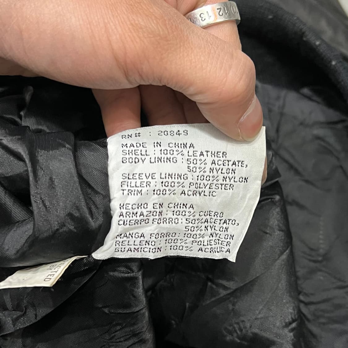  Excelled 레더 봄버 자켓 y15013 상품이미지8