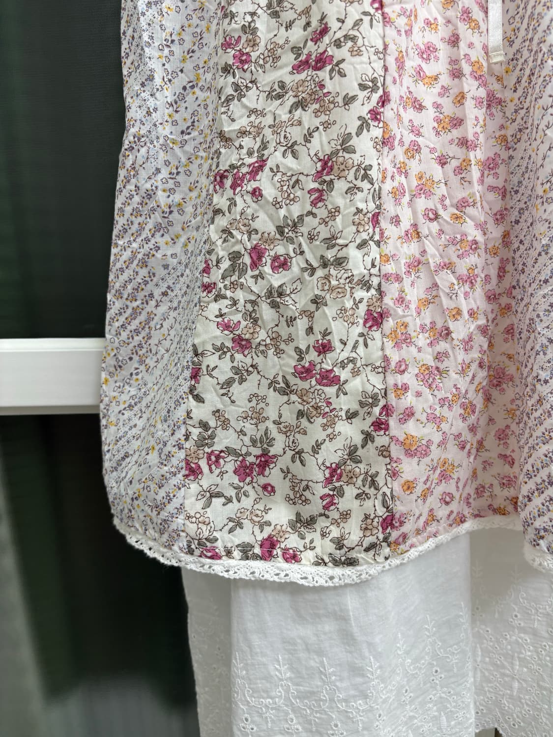 핑크 플라워 패치 슬리브리스 상품이미지5