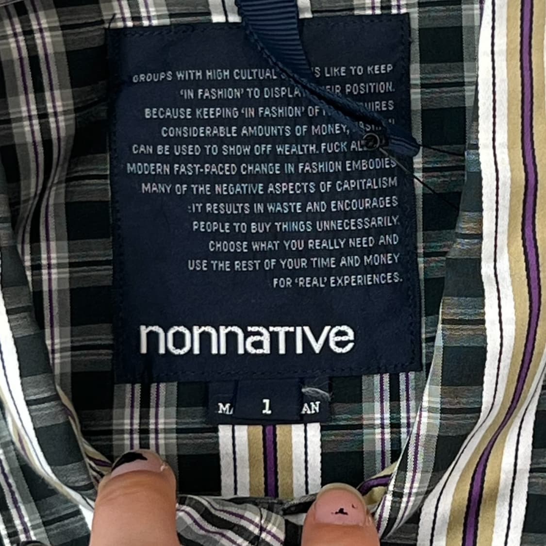 논네이티브 체크셔츠 r1381 상품이미지5