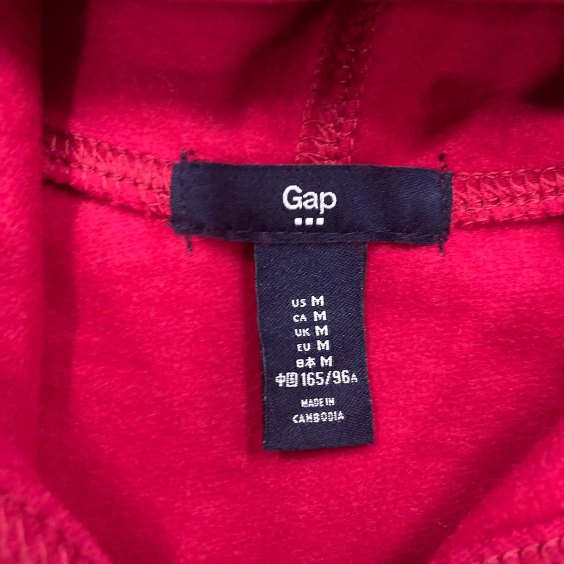 GAP 딥 핑크 컬러 스펠아웃 빅로고 후드티 상품이미지3