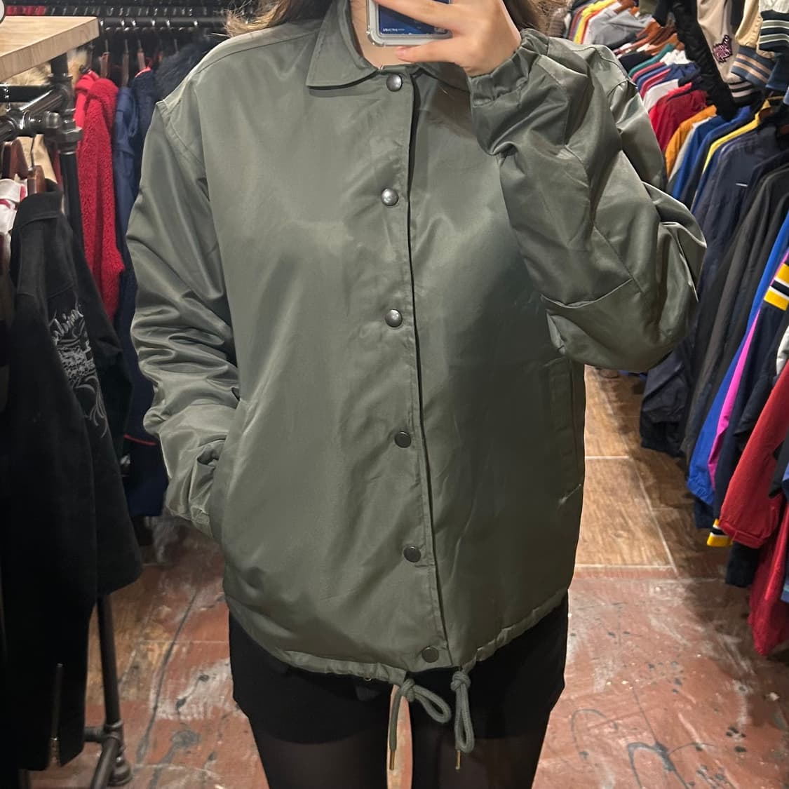 [HI] IISE 나일론 코치 자켓 카키 상품이미지2