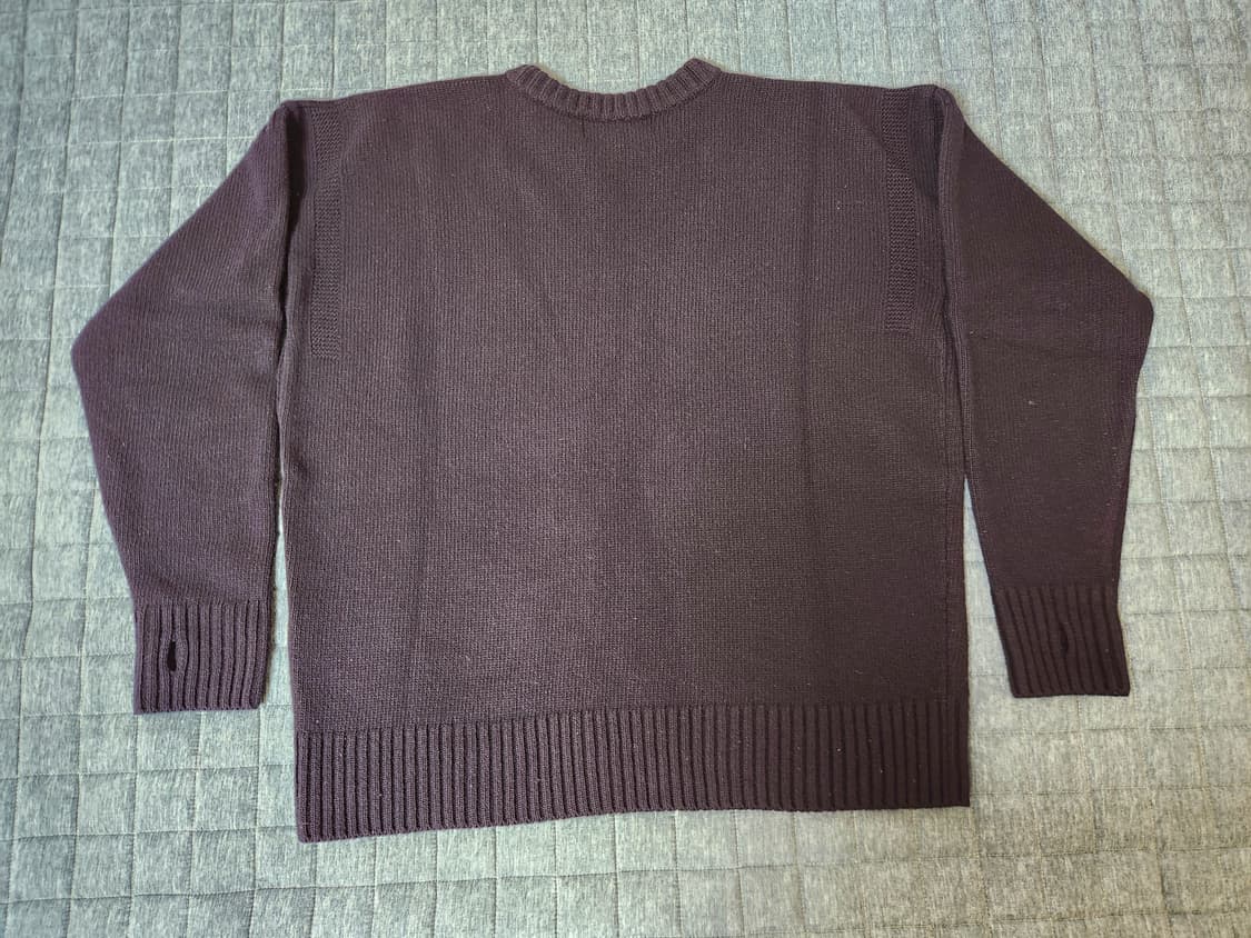 건지울른스 슈퍼 파인 메리노울 크루넥 건지 스웨터 - 네이비(미드나잇 네 상품이미지2