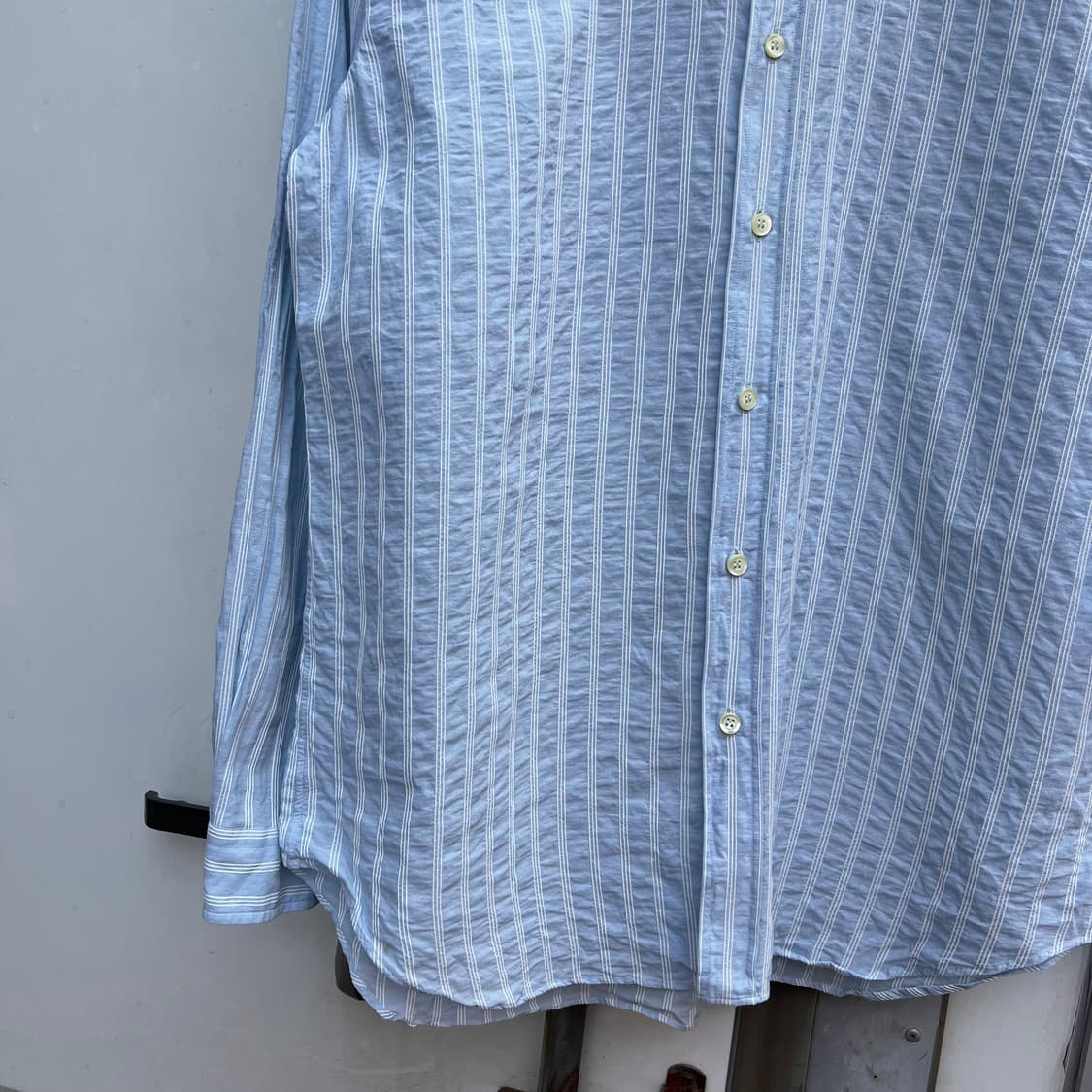 90‘s 엠포리오 아르마니 자가드 스트라이프 셔츠 상품이미지3