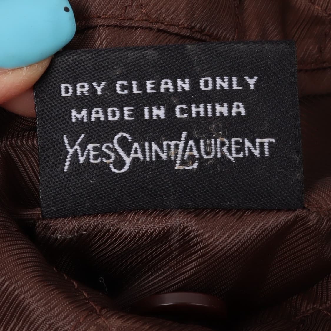 입생로랑 핸드메이드 브라운 울 블루종 집업 자켓 상품이미지10