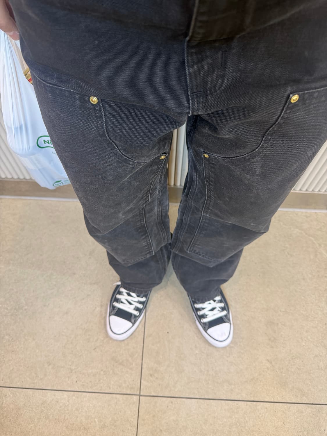 90s 빈티지 칼하트 더블니 b01 blk 상품이미지1