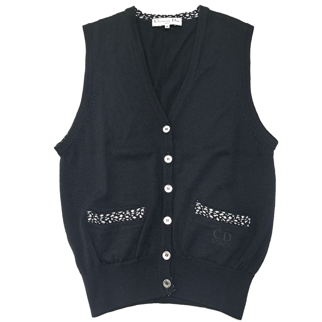 CL861 M 디올 90s 일본판 블랙 니트 조끼 스웨터 상품이미지1