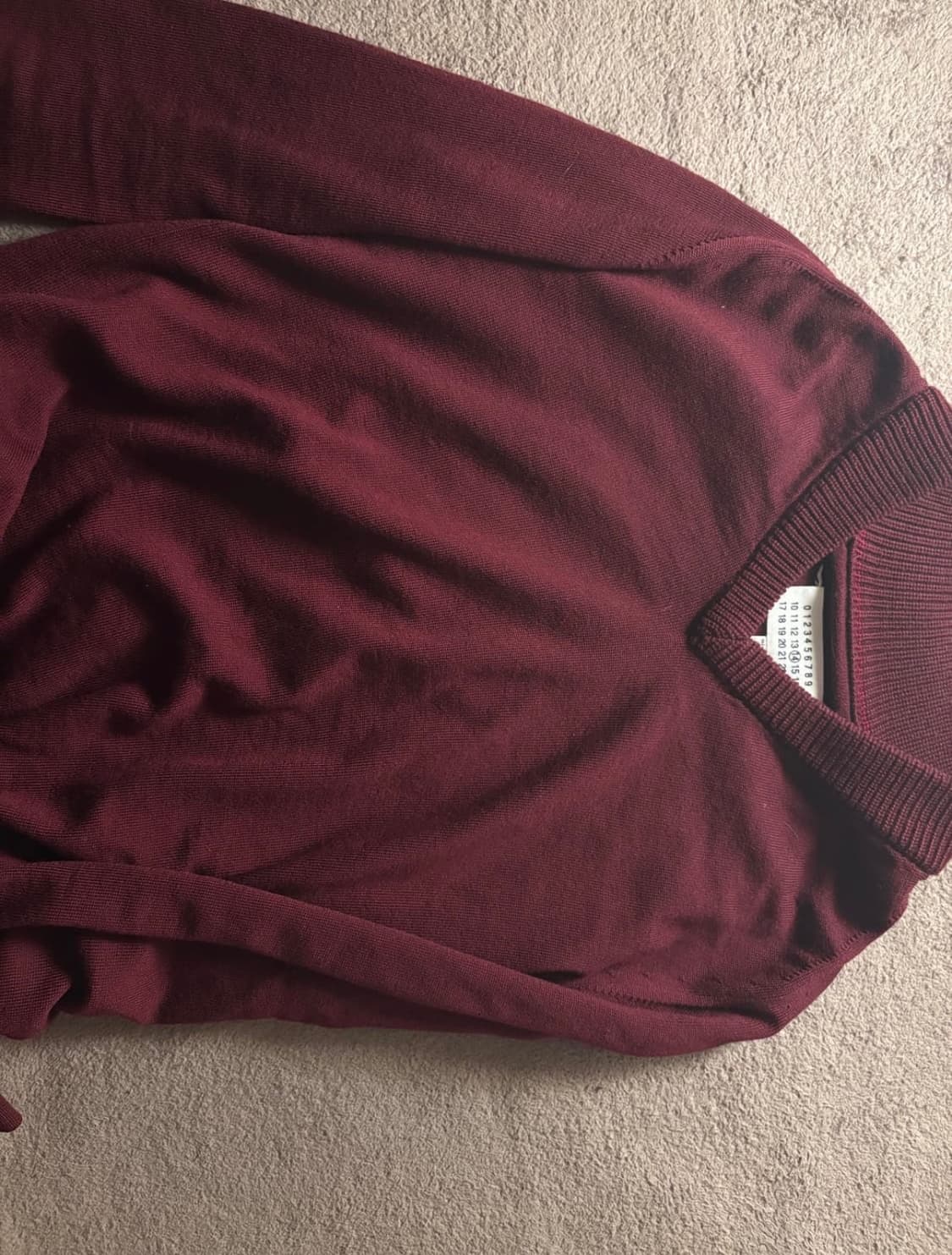 메종 마르지엘라 버건디 니트 상품이미지3