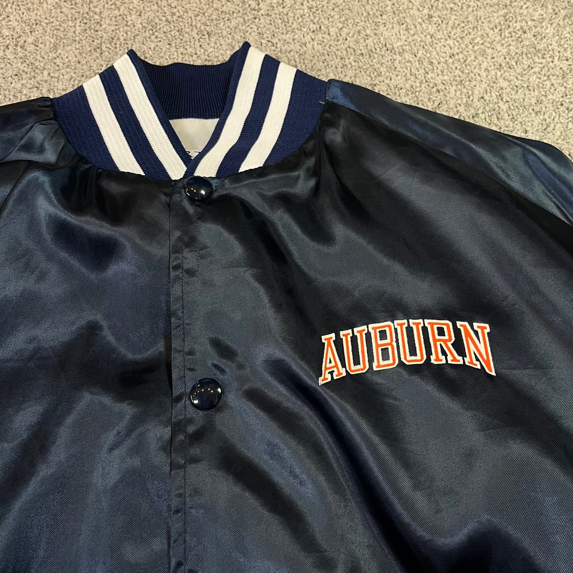 80s ARTEX US 빈티지 새틴 블루종 자켓 상품이미지2