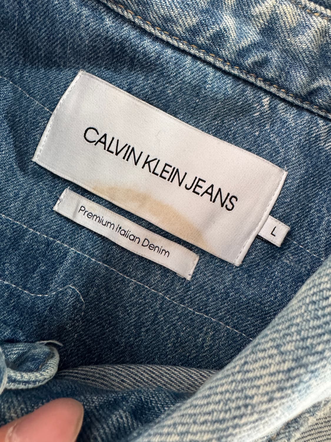 캘빈클라인 CK 빈티지 패치워크 이태리 데님자켓 L 상품이미지3