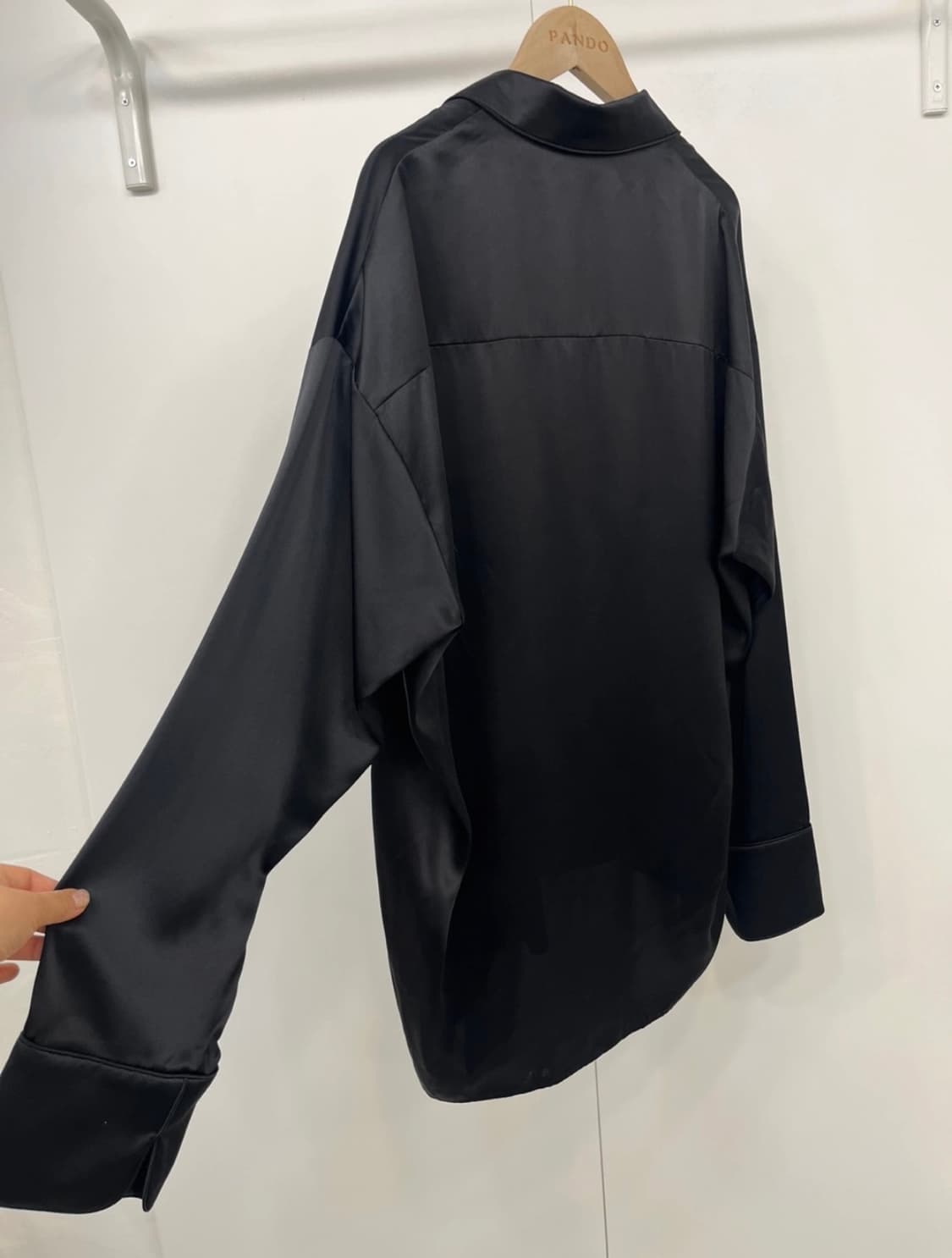 알렉산더왕 블랙 실크 셔츠 S 상품이미지4