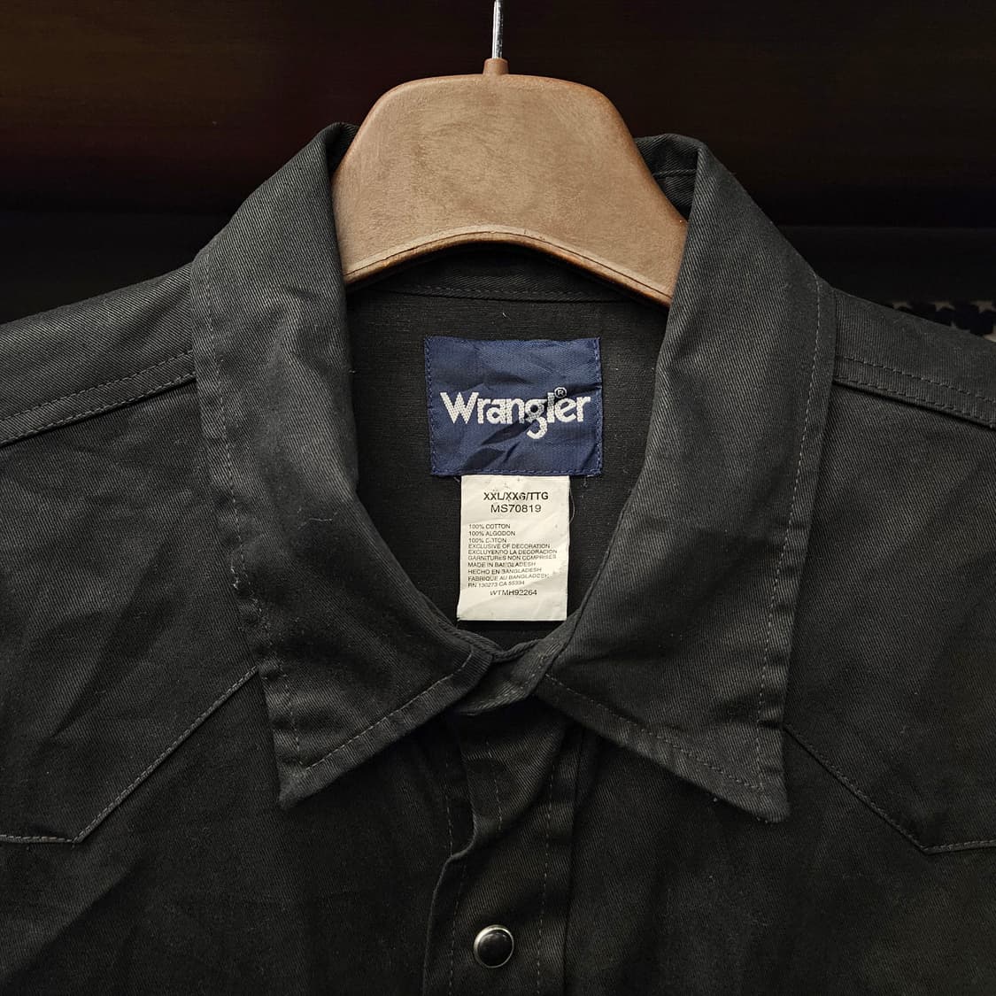 90s 랭글러 코튼트윌 웨스턴 워크셔츠 펄버튼 스냅  N1124 상품이미지6