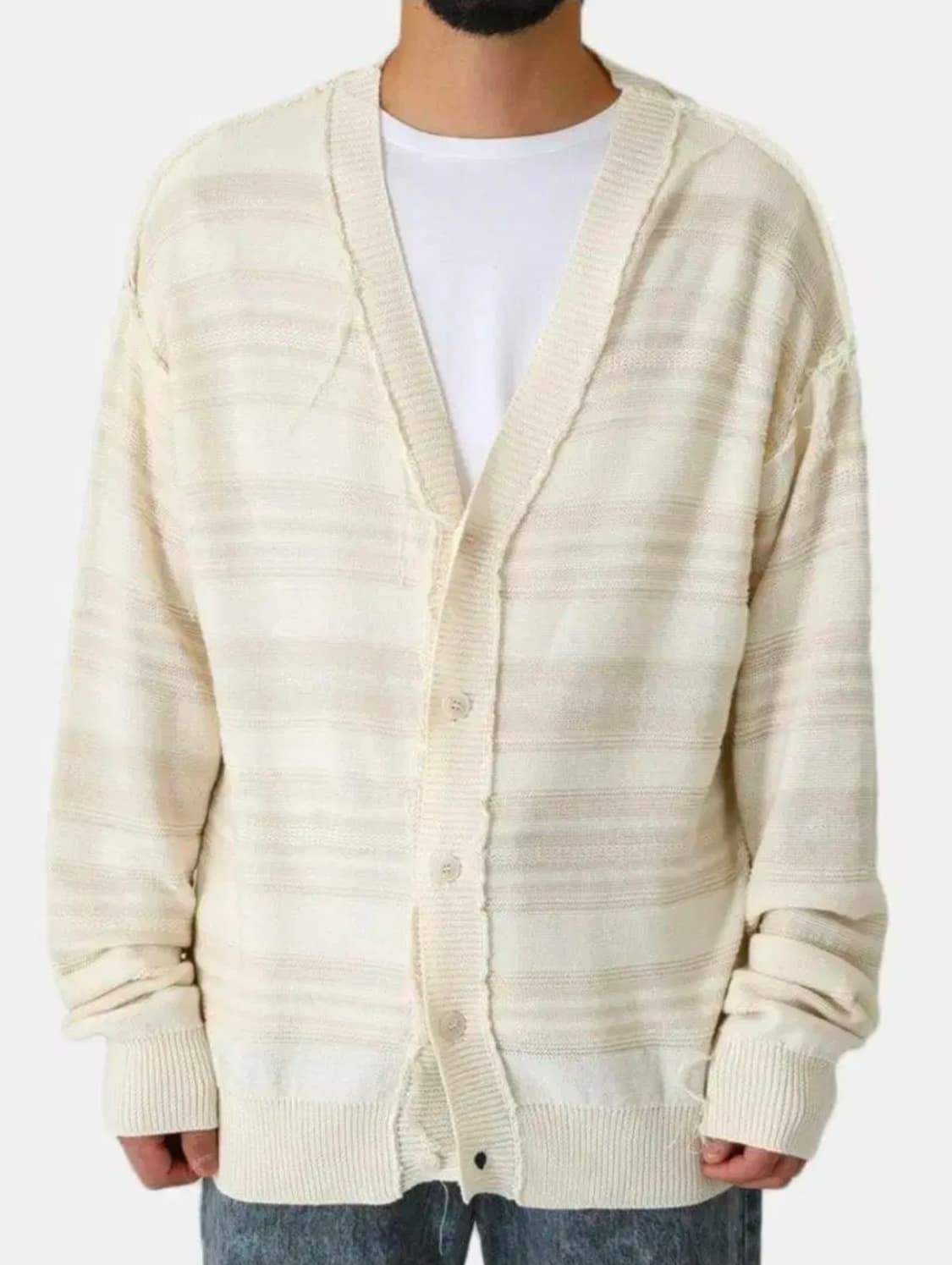 언유즈드 실크 컷디자인 오버 가디건 상품이미지8