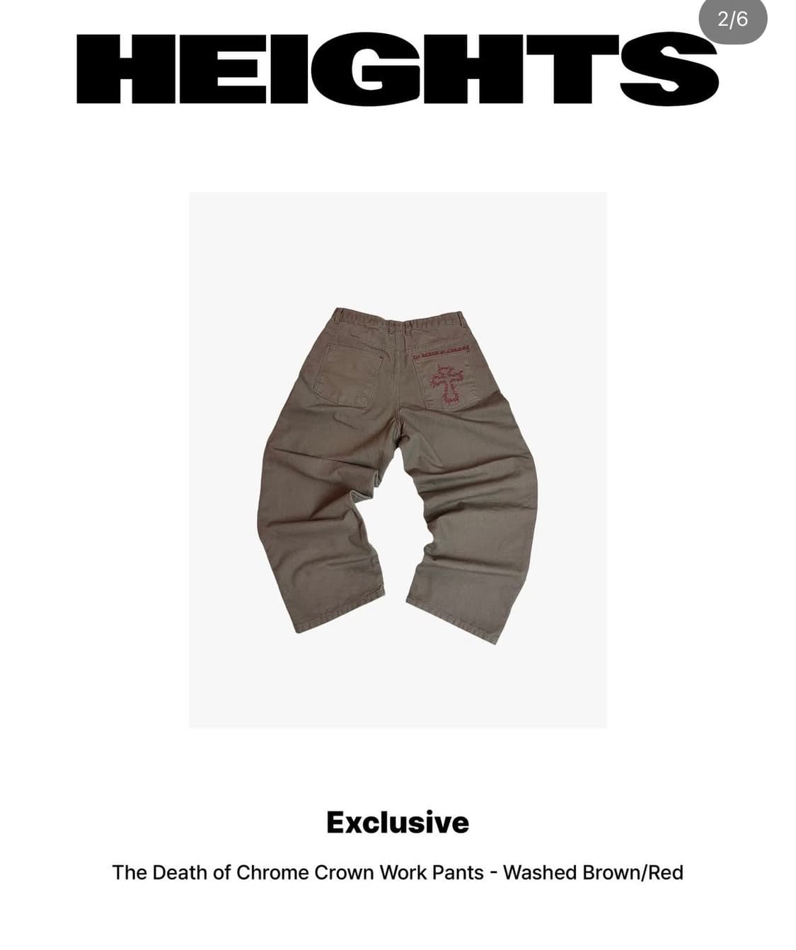 아오이로 데스 오브 크롬 워크팬츠 2사이즈 새상품 상품이미지1