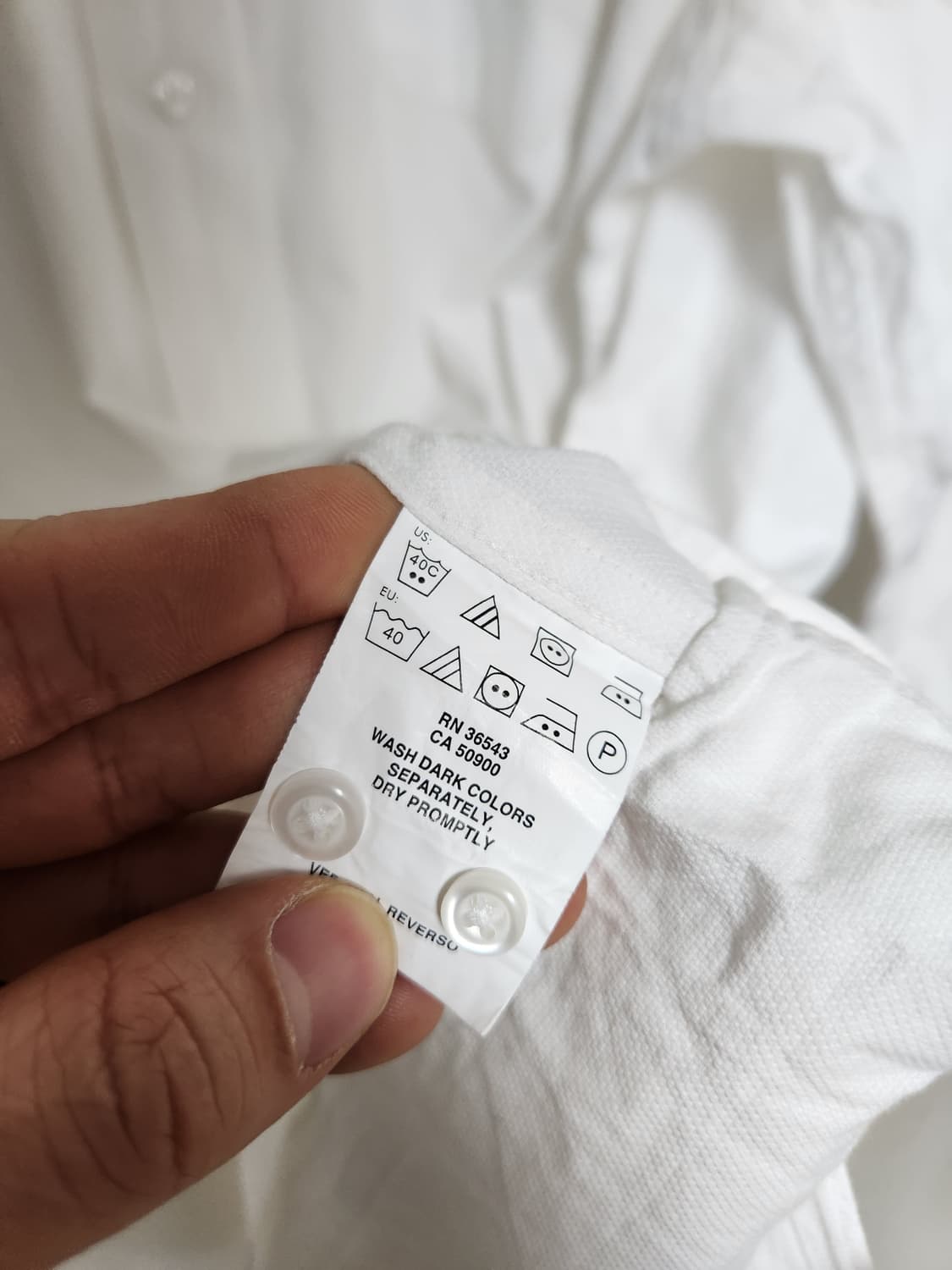 타미힐피거Tommy 화이트 코튼 셔츠 2XL - S183 상품이미지6