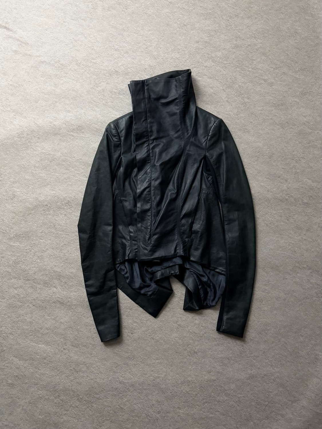 릭오웬스 하이넥 램스킨 레더자켓 상품이미지1