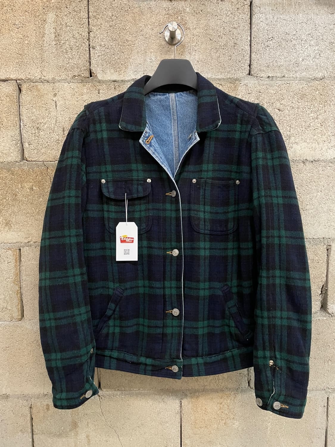 80s 폴로 랄프로렌 리버시블 타탄 체크 데님 자켓  상품이미지1