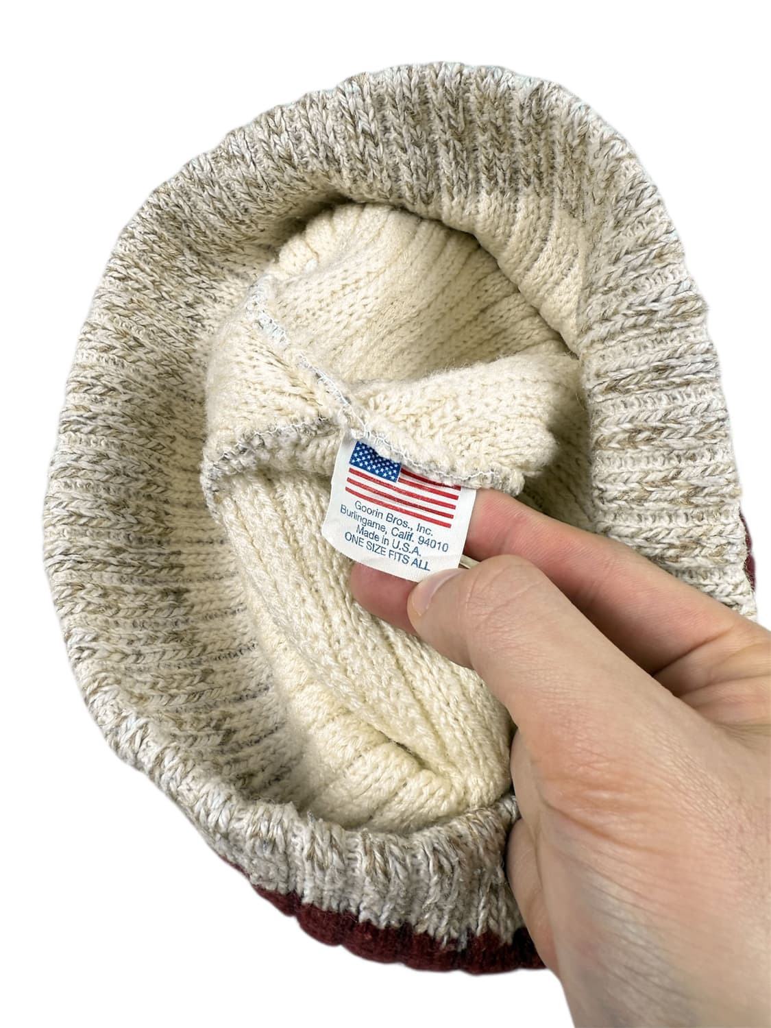 빈티지 투톤 니트 비니 상품이미지4