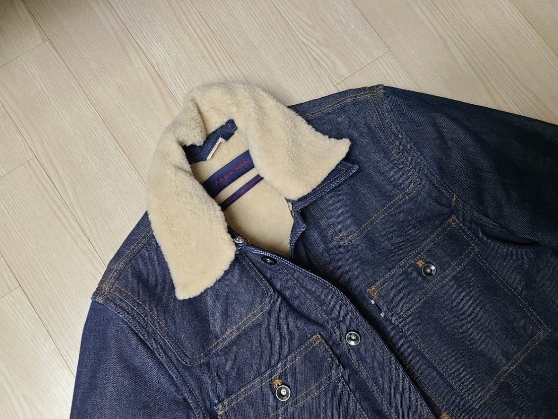 자라 안감 털 카라 분리형 자켓 상품이미지1