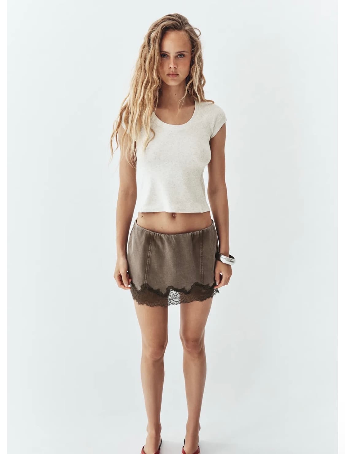 zara 러프 라운드넥 티셔츠 상품이미지1