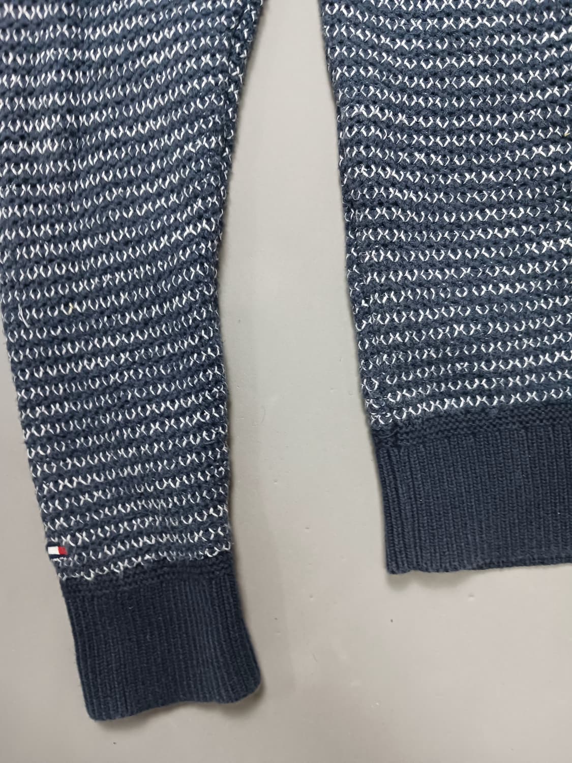 [M] 타미힐피거 패턴 코튼 니트 스웨터 네이비 상품이미지10