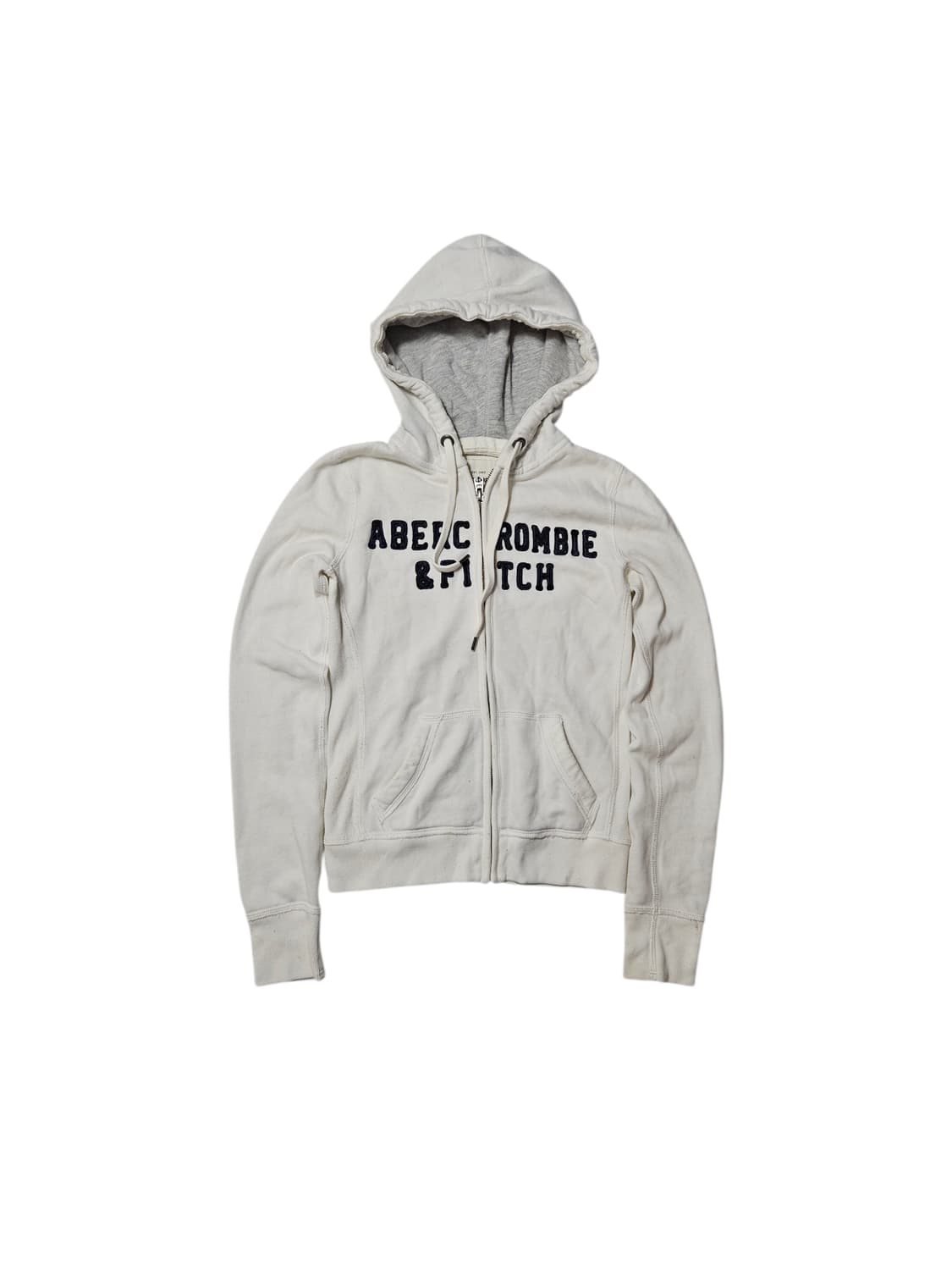 아베크롬비 화이트 딱붙 후드집업 XS 상품이미지1