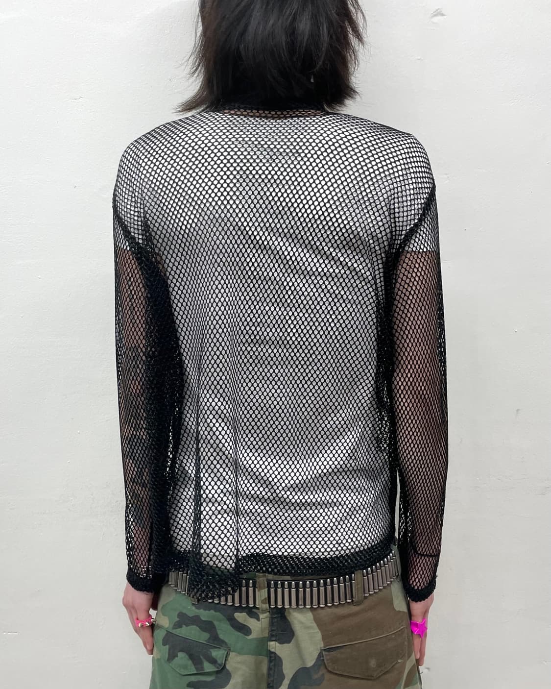 black mesh pocket zip-up 상품이미지2