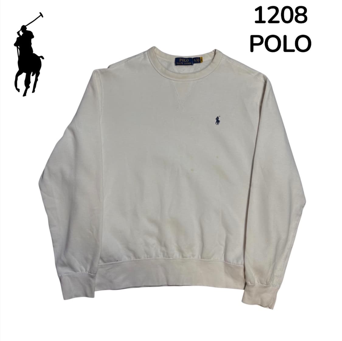 폴로랄프로렌 화이트 맨투맨 XL 상품이미지1