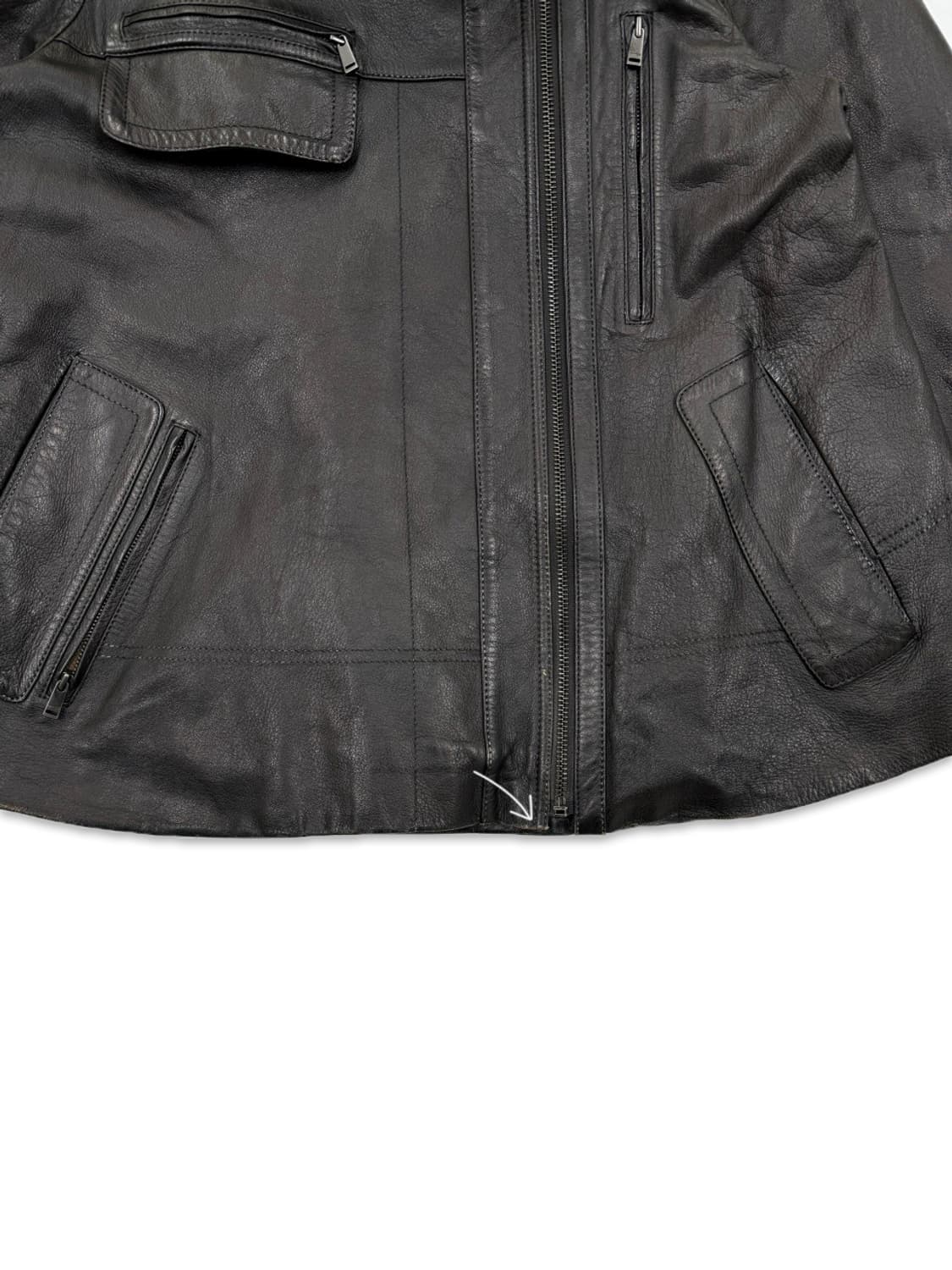 빈티지 MOGG 블랙 가죽 집업 자켓 상품이미지5