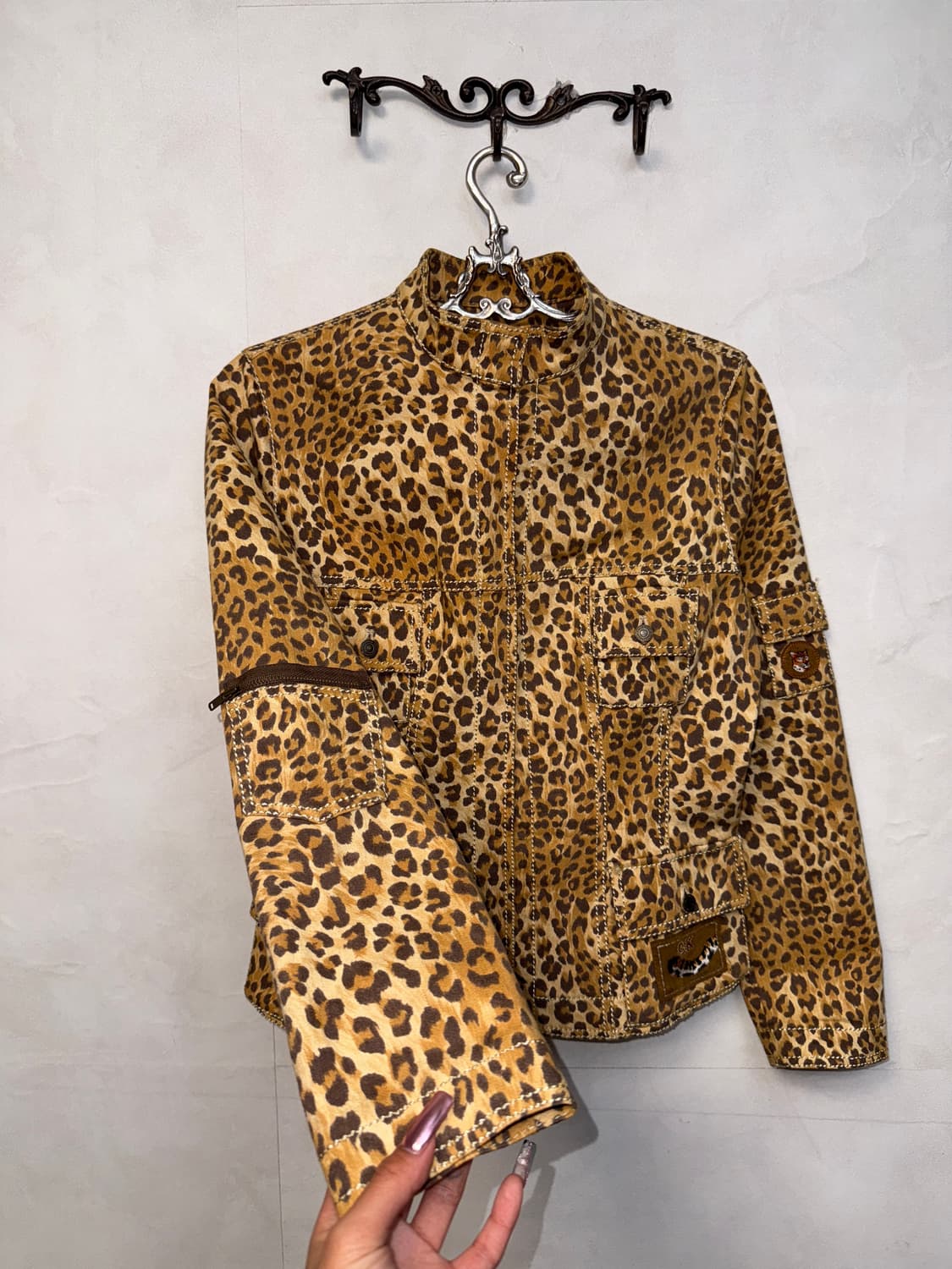 GK brown leopard pocket detail zipup jk 상품이미지6