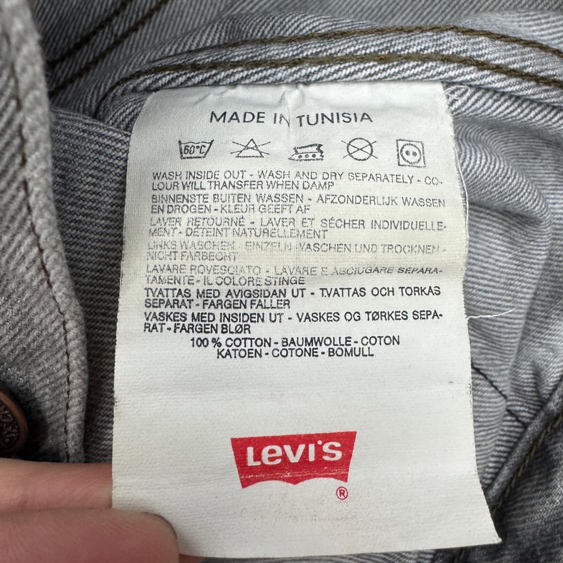 리바이스 80s 흑청 페이딩 워싱 데님자켓 상품이미지9