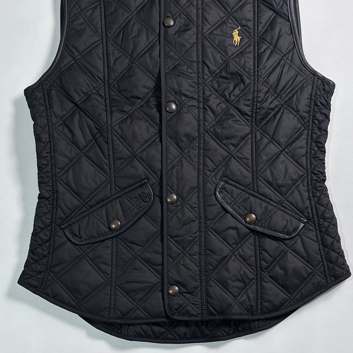 폴로 랄프로렌 우먼스 블랙 퀼팅 베스트 상품이미지4