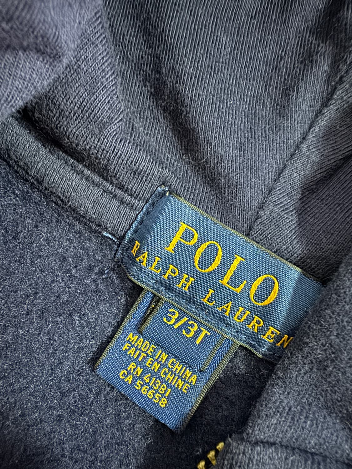 폴로 랄프로렌 키즈 기모 후드집업 3/3 T 네이비 상품이미지3