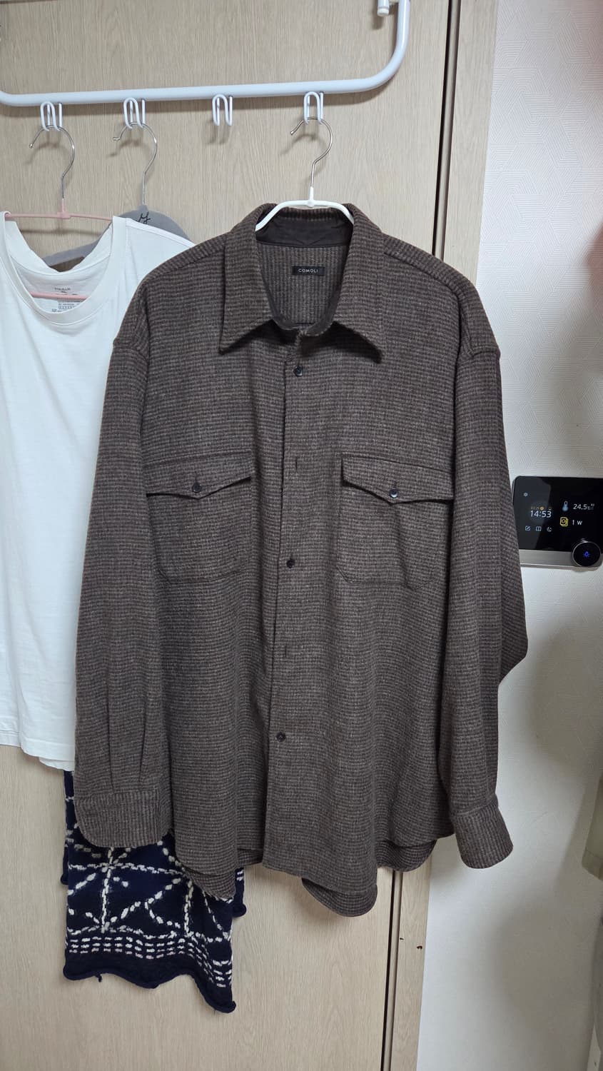 코모리 울캐시미어 셔츠 브라운 3 상품이미지1