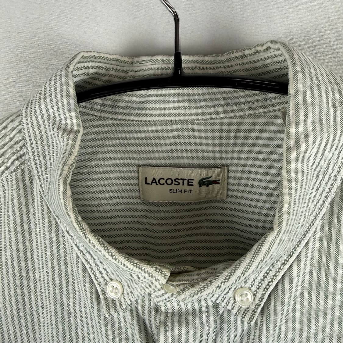 XL) 라코스테 스트라이프 옥스포드 셔츠 상품이미지4